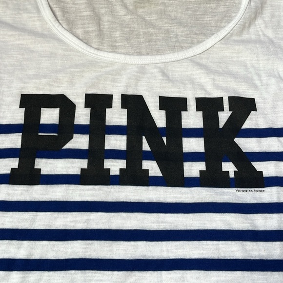 NWOT Y2K PINK Victoria’s Secret Striped Sailor Tee Shirt - Picture 3 of 6